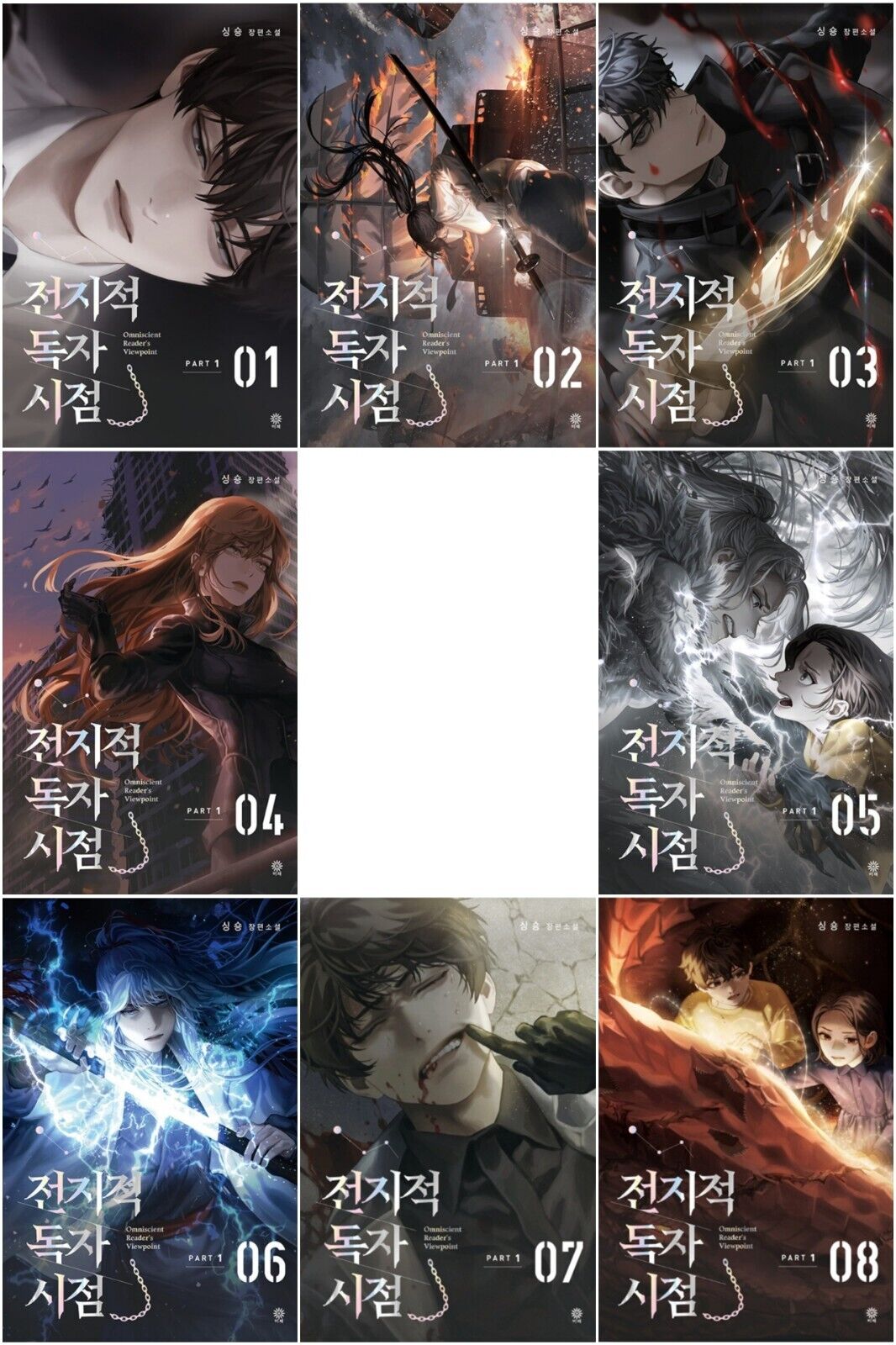 Omniscient Reader's Viewpoint, Vol. 1-8 book set by Singshong (Complete Story)