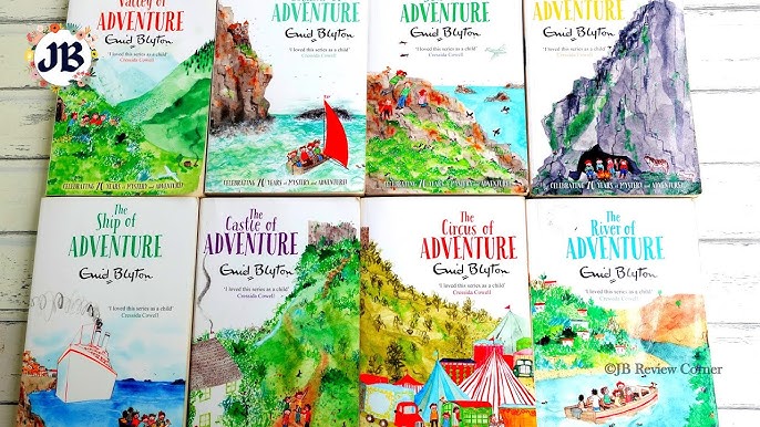 Enid Blyton Adventure Series 1 - 8 Collection Set (River, Circus, Ship, Mountain, Sea, Valley, Castle & Island) by Enid Blyton