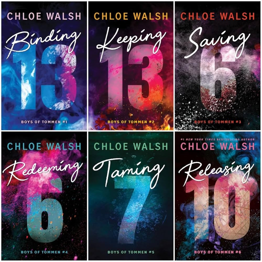 Boys of Tommen Series 6-Book Collection Set - Emotional Coming-of-Age Romance Series - Binding 13, Keeping 13, Saving 6, Redeeming 6, Taming 7, Releasing 10 (6 book series) by Chloe Walsh