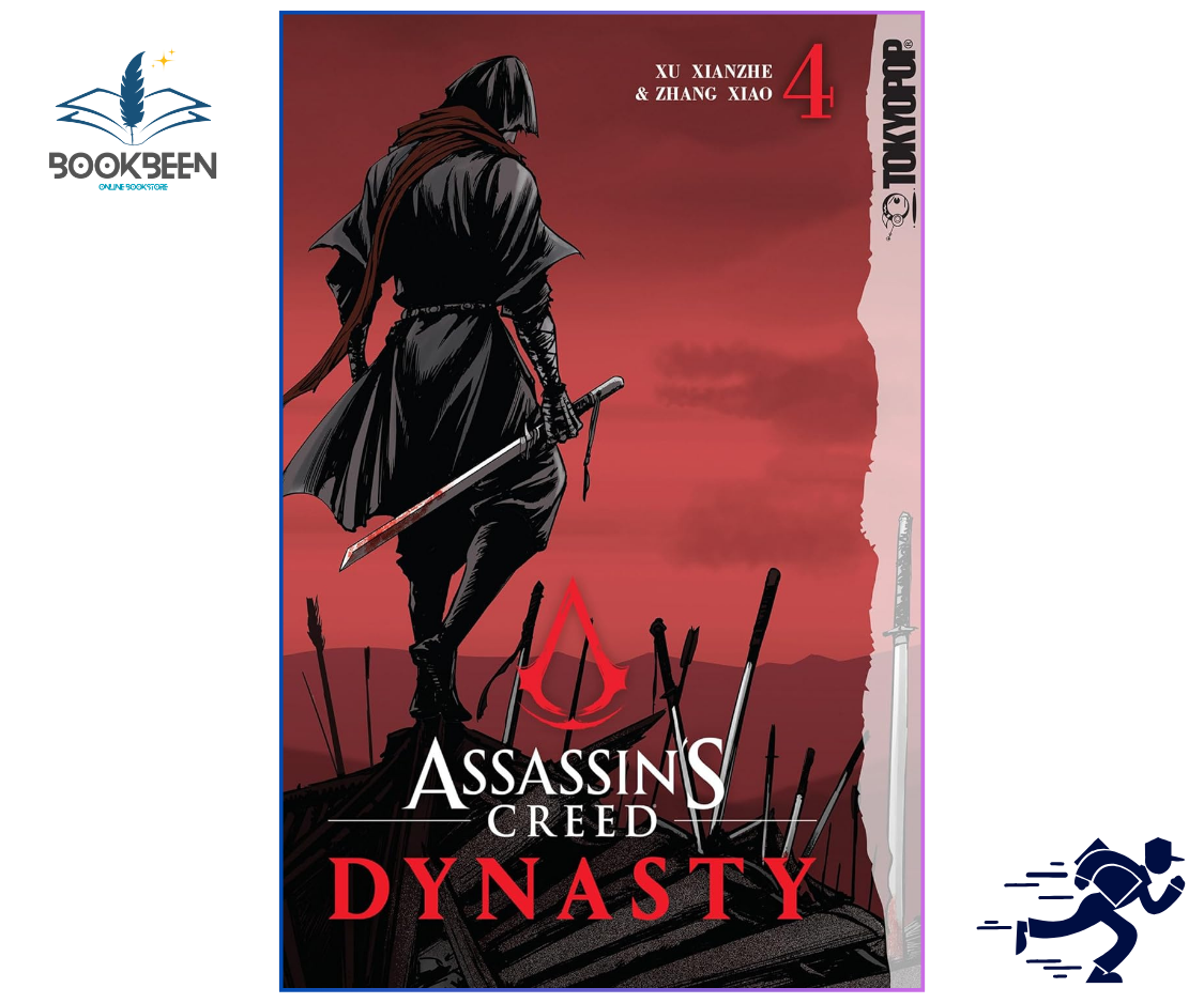 Assassin's Creed Dynasty book cover with a hooded figure and red background