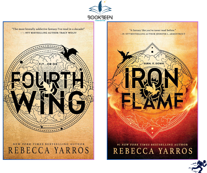 The Empyrean Series { Fourth Wing (The Empyrean, 1) + Iron Flame (The Empyrean, 2) } (2 book series) Hardcover Edition by Rebecca Yarros