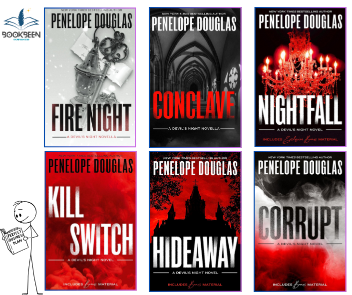 'Devil's Night 1 To 6 Book series Corrupt , Hideaway , Killswitch , Conclave , Nightfall , Fire Night by Penelope Douglas