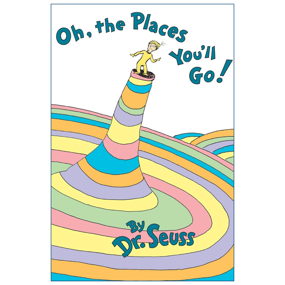 Oh the Places You'll Go by Dr. Seuss Colored Children's Picture Book