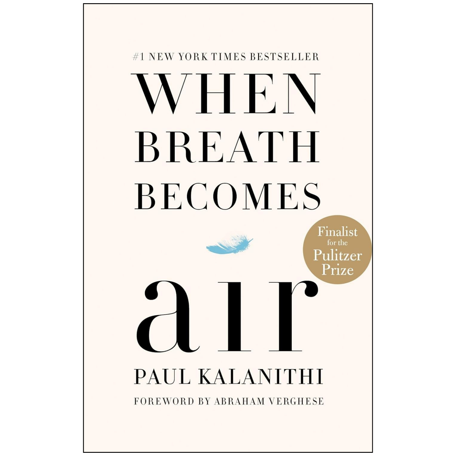 Book cover of 'When Breath Becomes Air' by Paul Kalanithi with a minimalistic design.