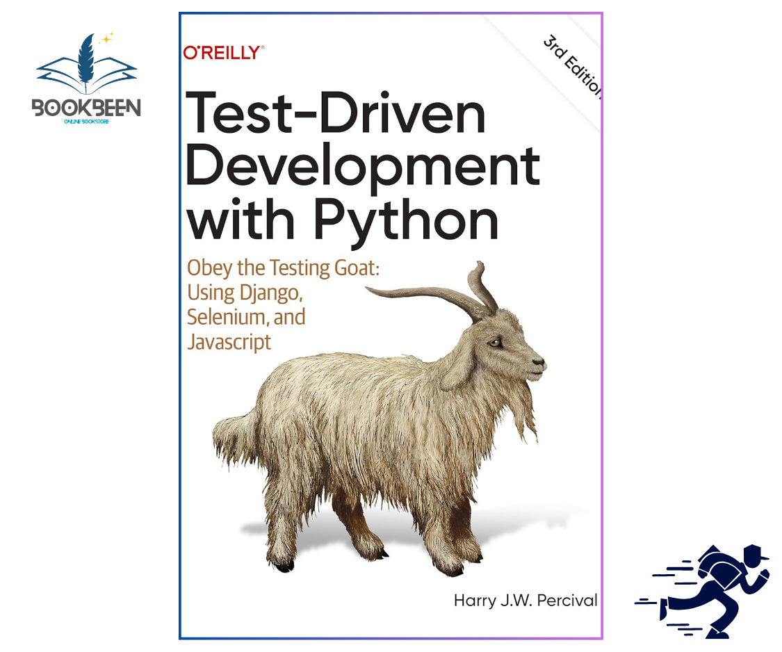 Book cover of 'Test-Driven Development with Python' featuring a goat illustration.