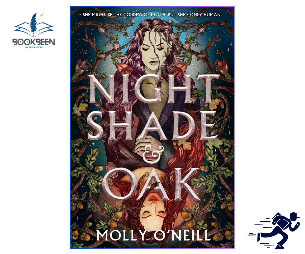 Book cover of 'Nightshade & Oak' by Molly O'Neill with a stylized illustration of a woman and a child surrounded by foliage.