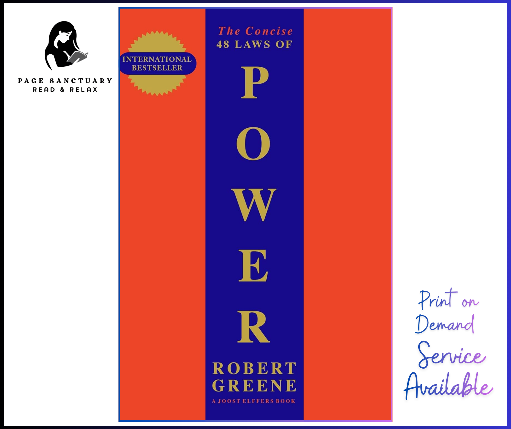 Book cover of 'The Concise 48 Laws of Power' by Robert Greene with red and blue design.