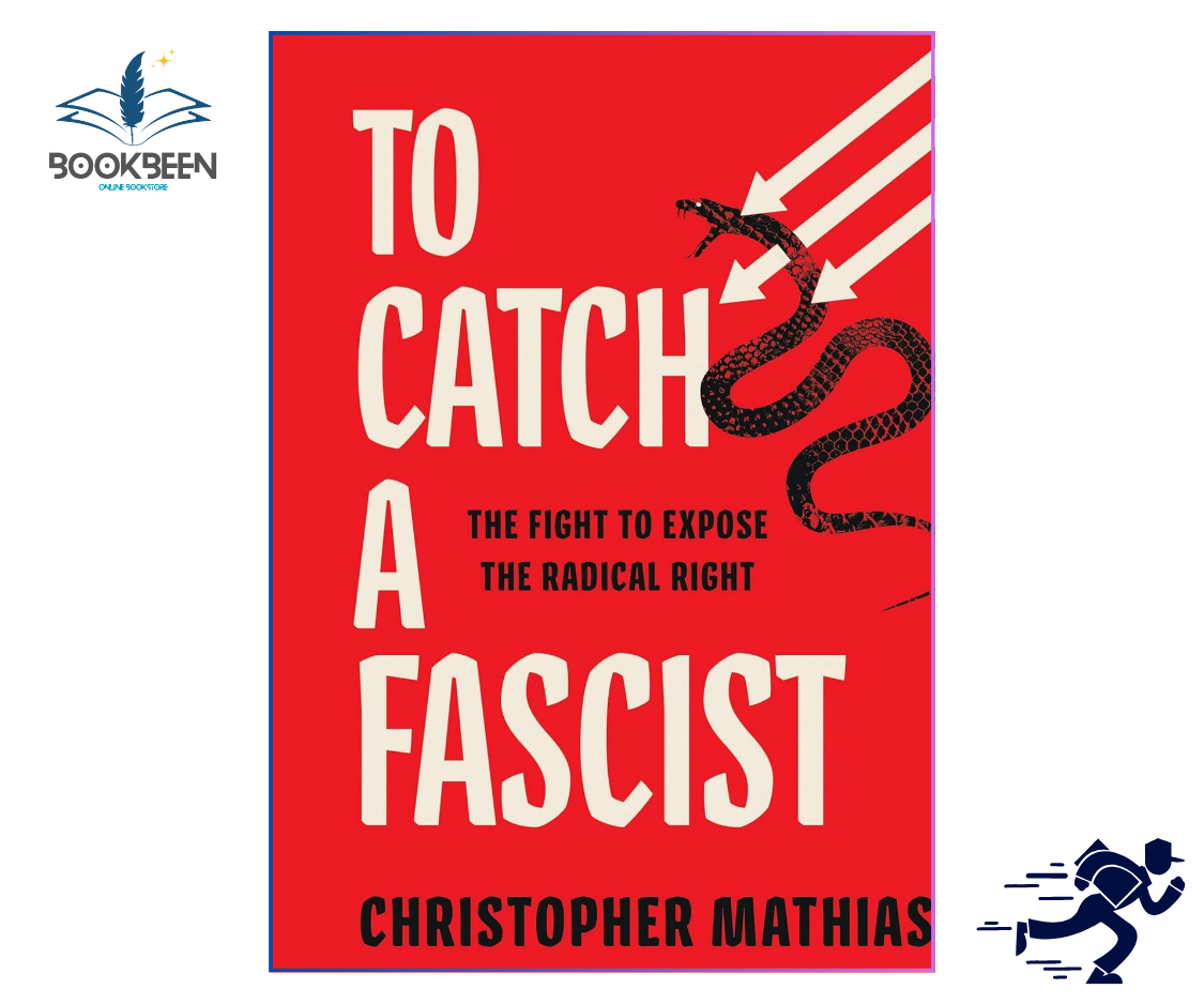 Book cover of 'To Catch a Fascist' with a red background and snake illustration.
