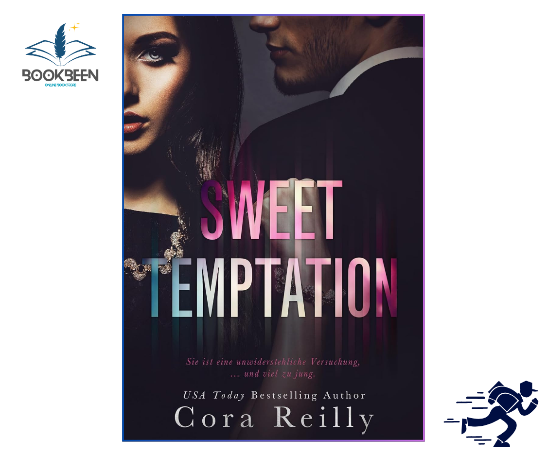 Book cover of 'Sweet Temptation' by Cora Reilly featuring a couple in a dark setting.