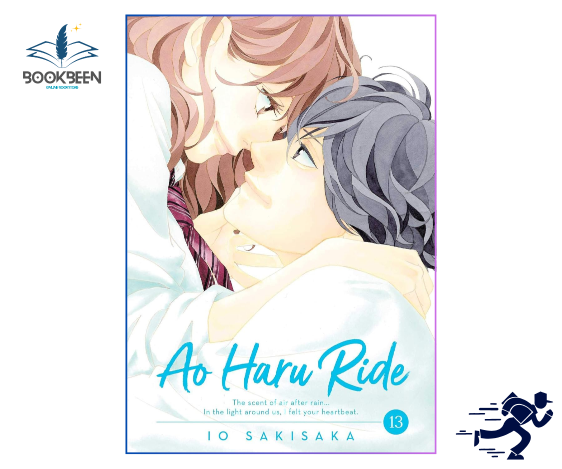 Book cover of 'Ao Haru Ride' with two characters embracing, featuring the author's name and publisher logo.