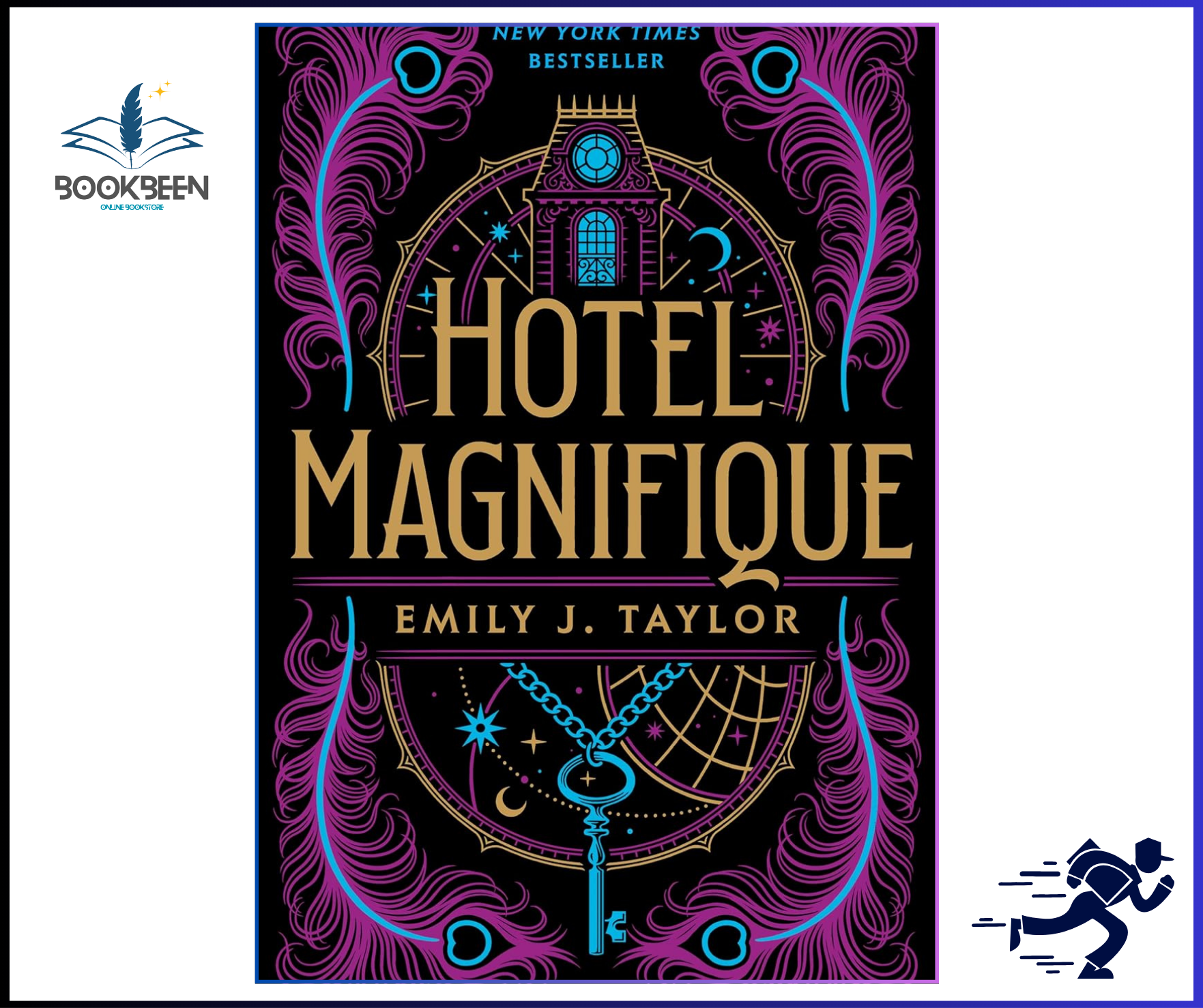 Book cover of 'Hotel Magnifique' by Emily J. Taylor with decorative elements and Bookbeem logo.