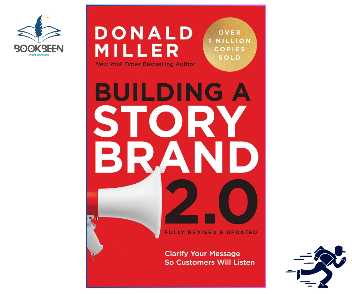 Book cover of 'Building a Story Brand 2.0' by Donald Miller with a red background and white text.