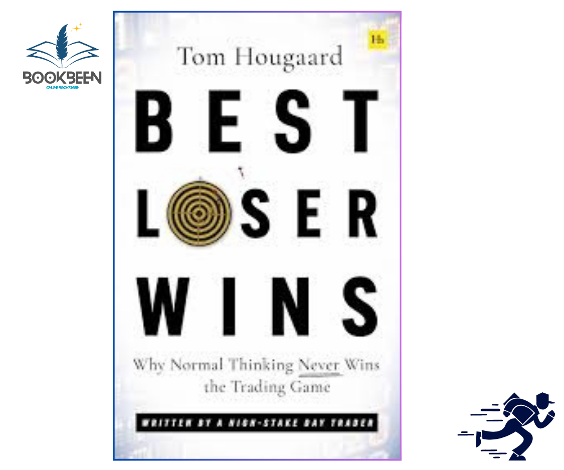 Book cover of 'Best Loser Wins' by Tom Hougaard with a stylized runner icon.