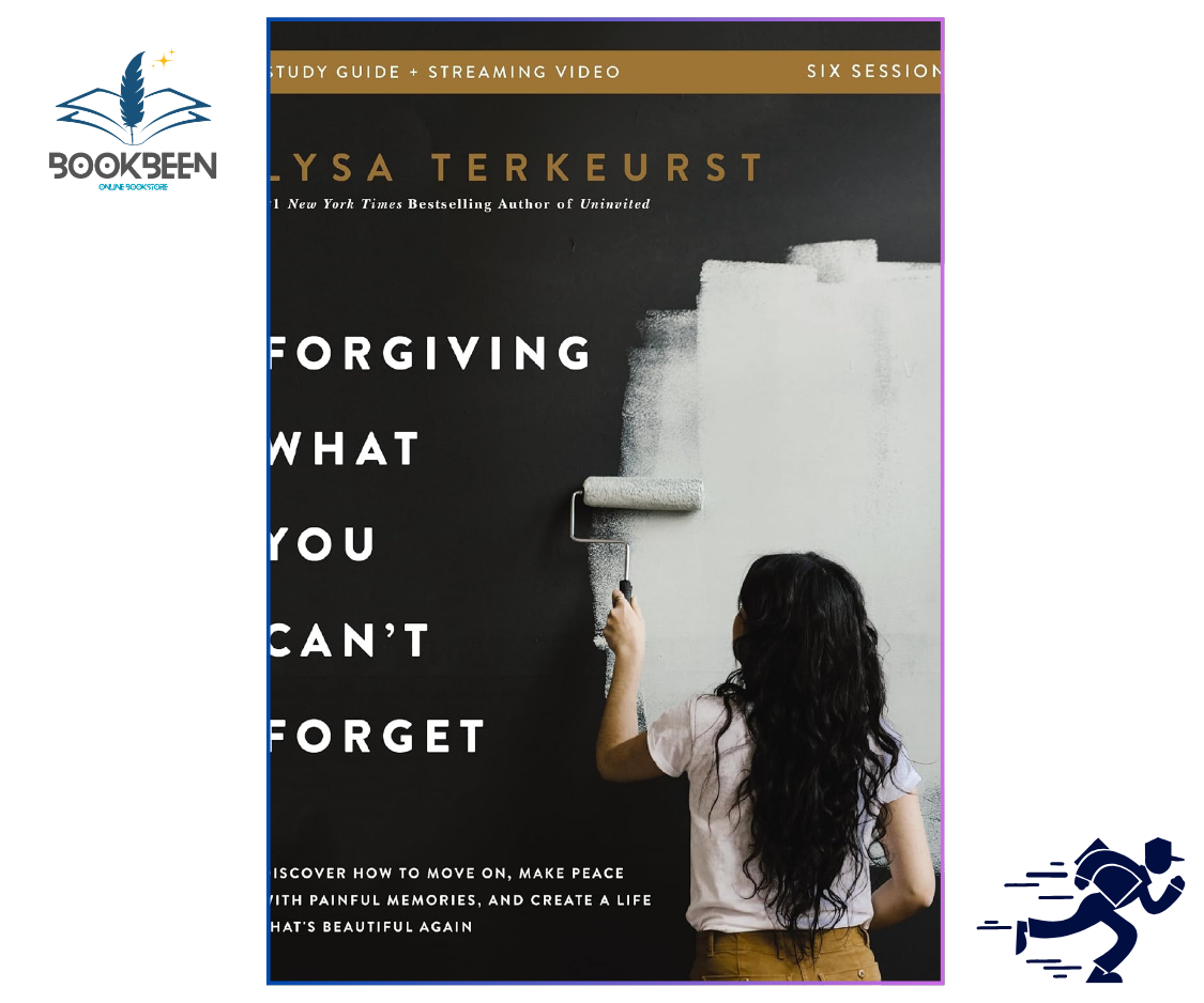 Book cover of 'Forgiving What You Can't Forget' by Lysa TerKeurst with a woman painting a wall.