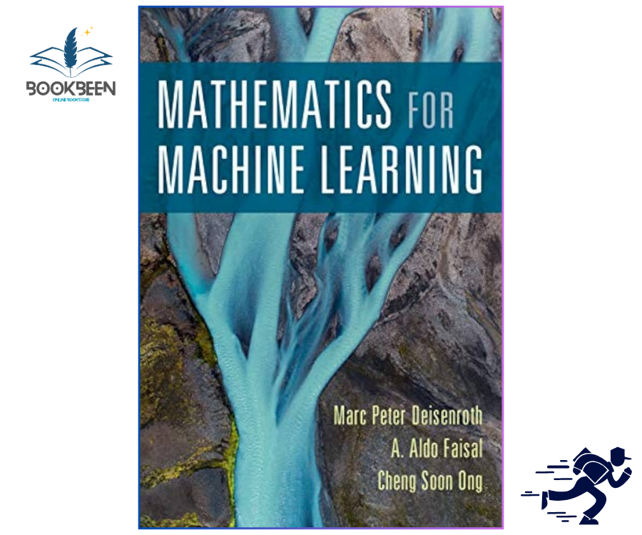 Book cover of 'Mathematics for Machine Learning' with a blue abstract design on a white background.