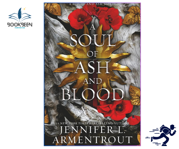 Book cover of 'A Soul of Ash and Blood' by Jennifer L. Armentrout with a sun and flower design.