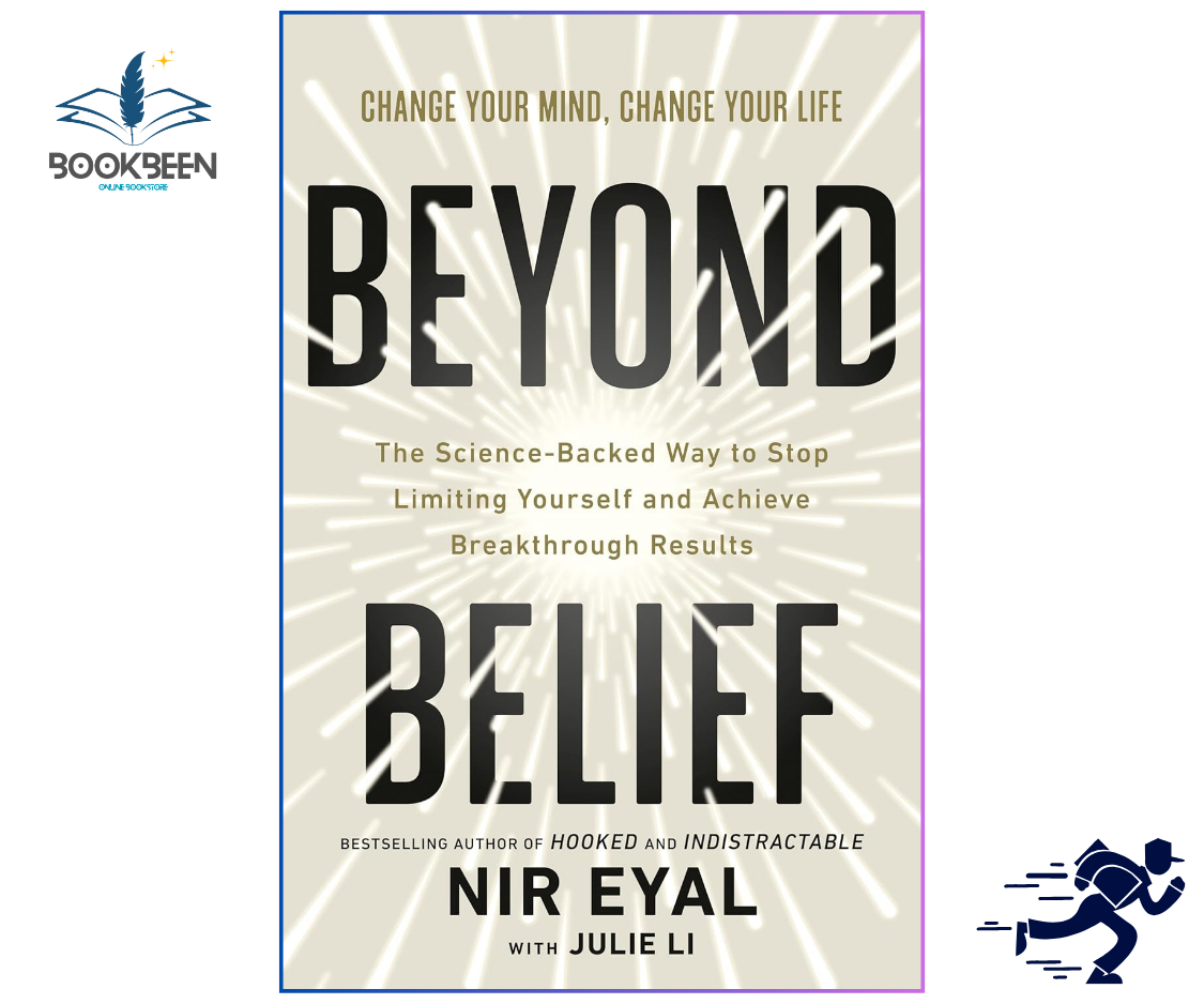 Book cover of 'Beyond Belief' by Nir Eyal and Julie Li with branding elements.
