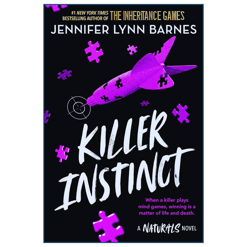 killer instinct jennifer lynn barnes book cover, ya thriller novel, mystery crime book, suspense fiction cover, young adult book cover