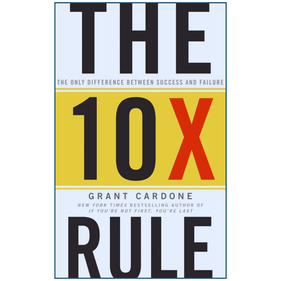The 10X Rule by Grant Cardone business motivation book cover