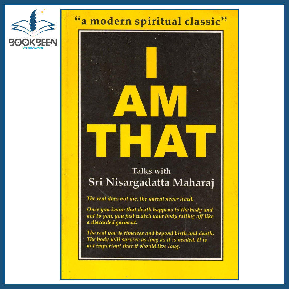 Book cover of 'I AM THAT' with yellow text on a black background