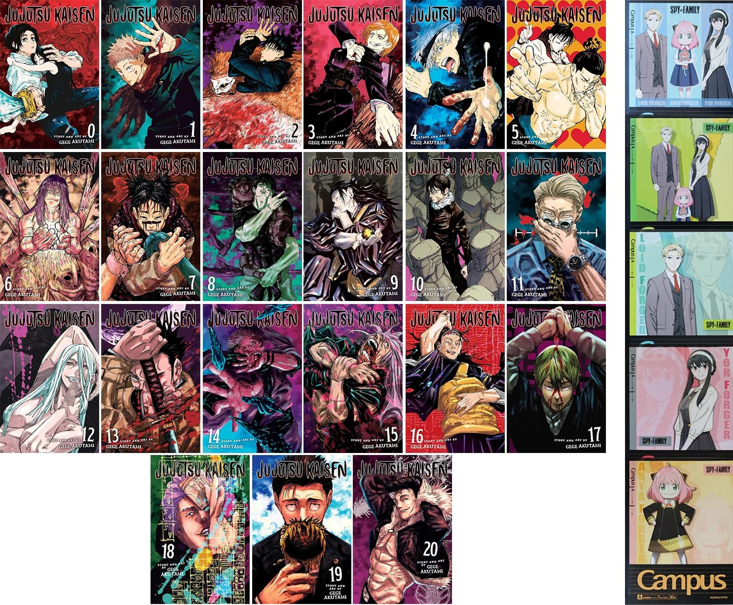 Jujutsu Kaisen Series (Vol 0-20) 21 Books Collection Set By Gege Akutami