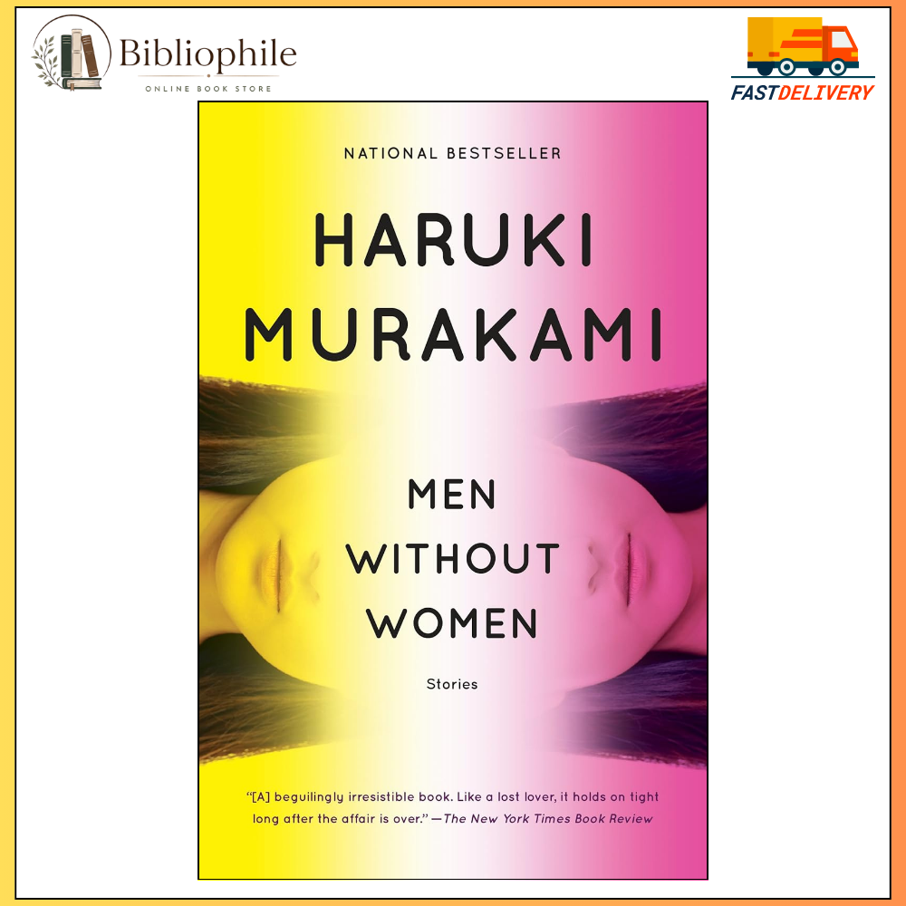 Book cover of 'Men Without Women' by Haruki Murakami with a colorful design and Bibliophile branding.