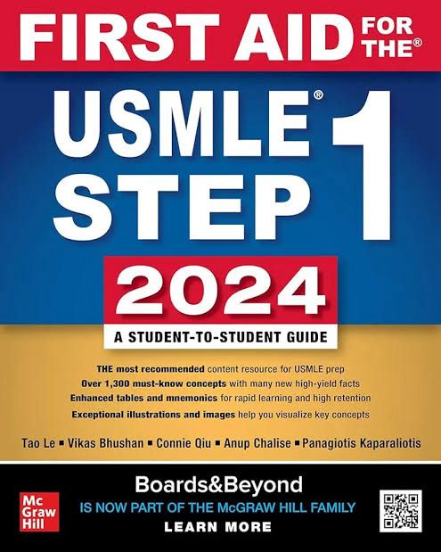 First Aid for the USMLE Step 1 2024, Thirty Third Edition 33rd Edition By Tao Le (Author), Vikas Bhushan (Author), Connie Qiu (Author), Anup Chalise (Author), Panagiotis Kaparaliotis (Author)